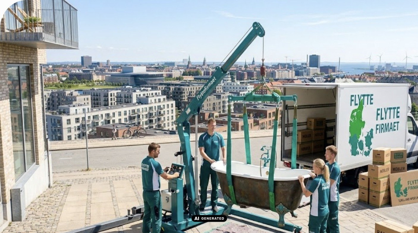 Flytning af tungt badekar
