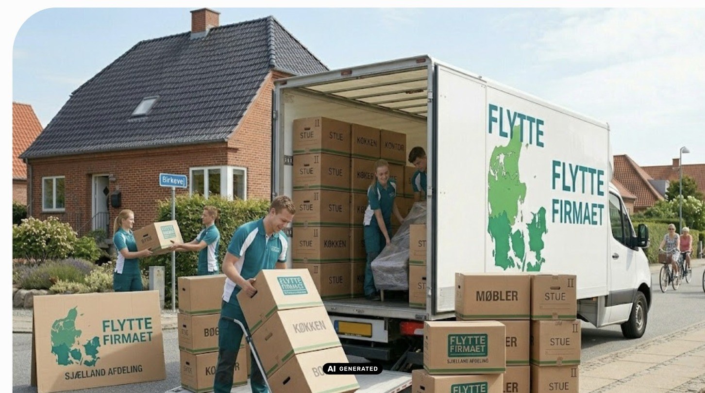 Flytning igang ved hus