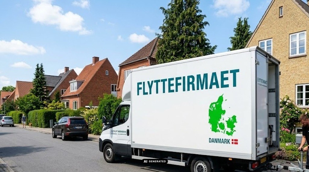 Flyttebil til udbringning af flyttelift