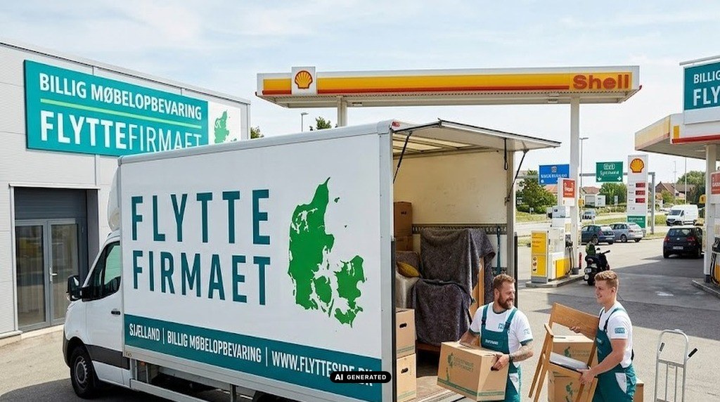 Flyttefirmaet.dk ved Shell tank