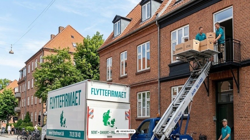 Flyttelift med 3 flyttekasser