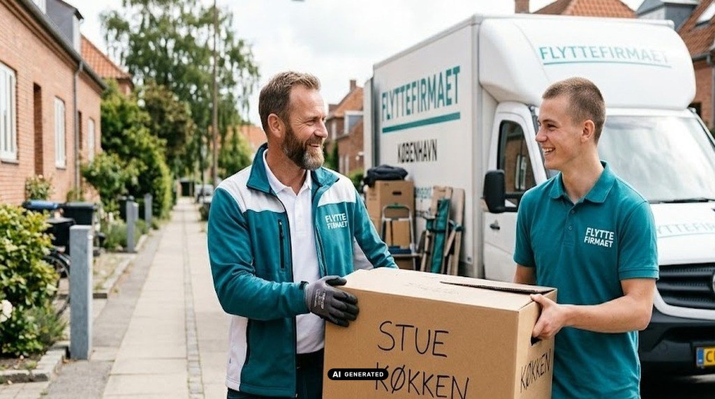 Flyttemand med flyttekasse