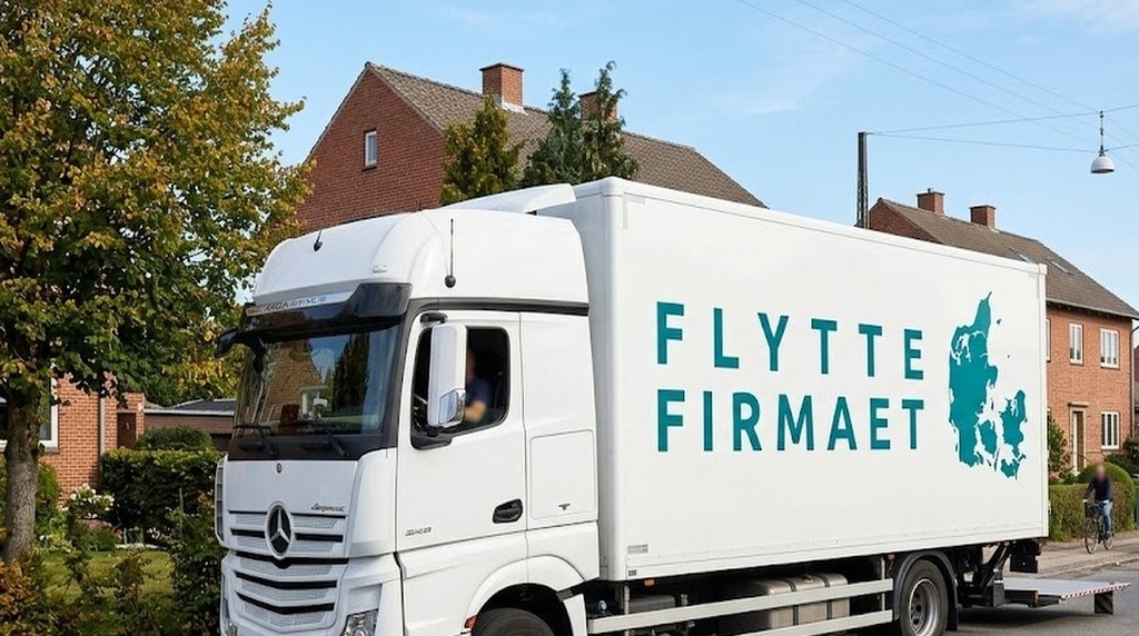 lastbil med flyttelift
