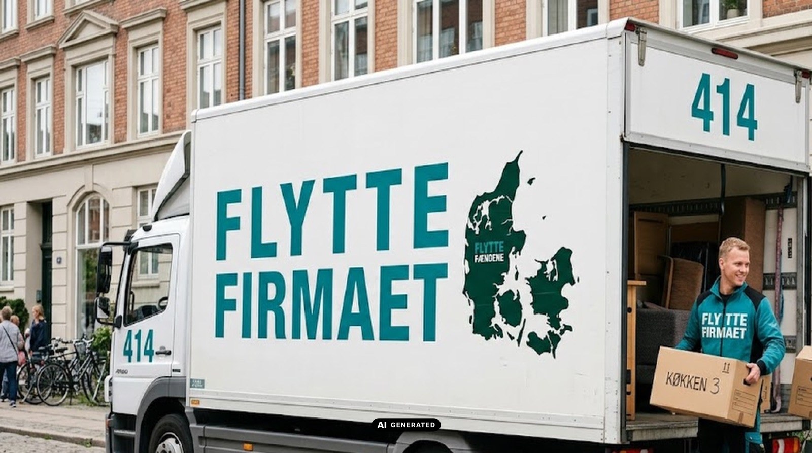 International flyttelastbil fra Flyttefirmaet.dk partner