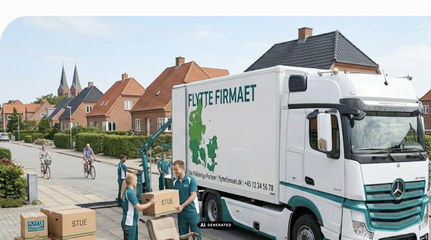 Stor lastbil den nye store flyttebil